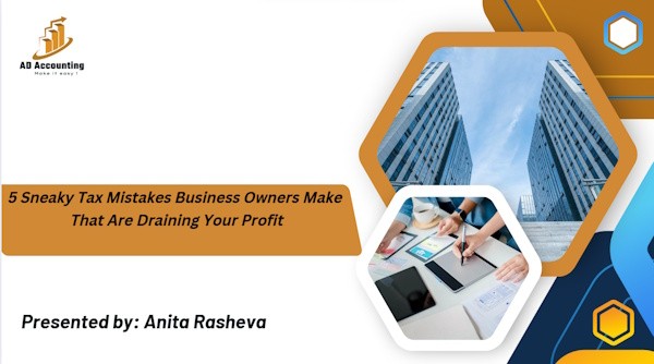 #CheltNetworking - Online Networking including a talk by Anita Rasheva on 5 Sneaky Tax Mistakes Business Owners Make That Are Draining Your Profit